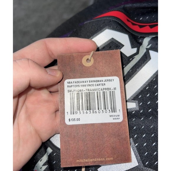 NWT Mitchell & Ness Toronto Raptors Vince Carter Fadeaway Swingman Jersey Size M - Picture 6 of 6